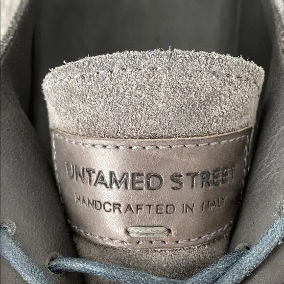 Untamed Street Gray Suede Men's Shoes 44 (US 10) Made in Italy Street Business - Picture 8 of 13